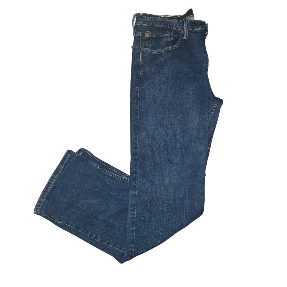 Levi's 514 Straight Fit Jeans Mens 36x32 Blue Dark Wash Denim 00514-0928